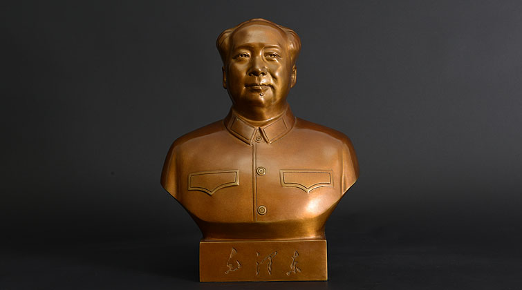 毛泽东半身铜像